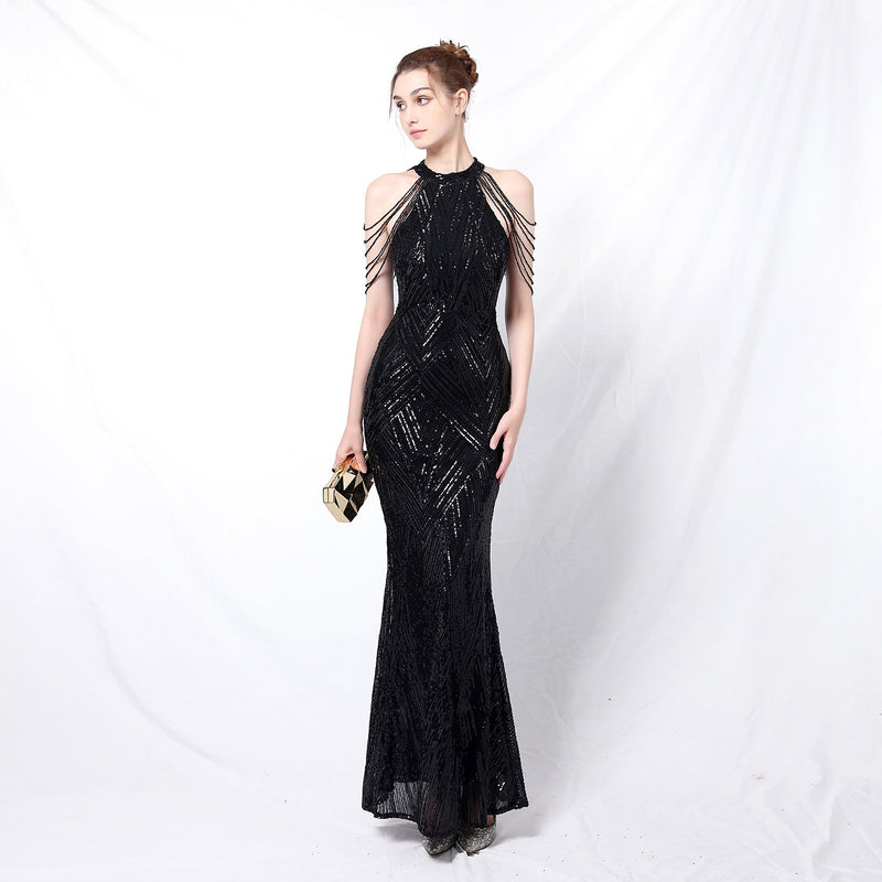 Backless Evening Party Dress - Elegancemania