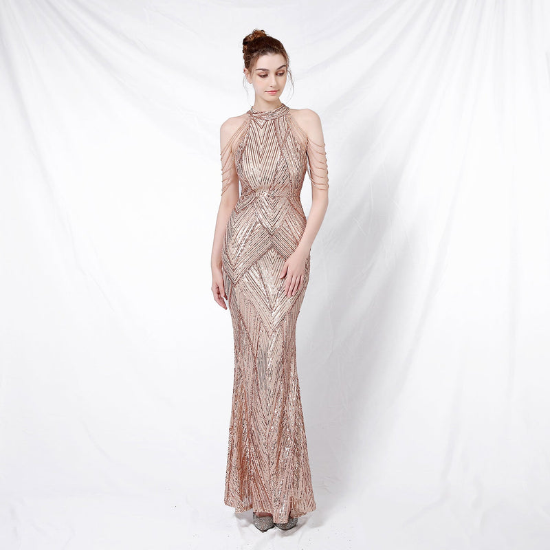 Backless Evening Party Dress - Elegancemania