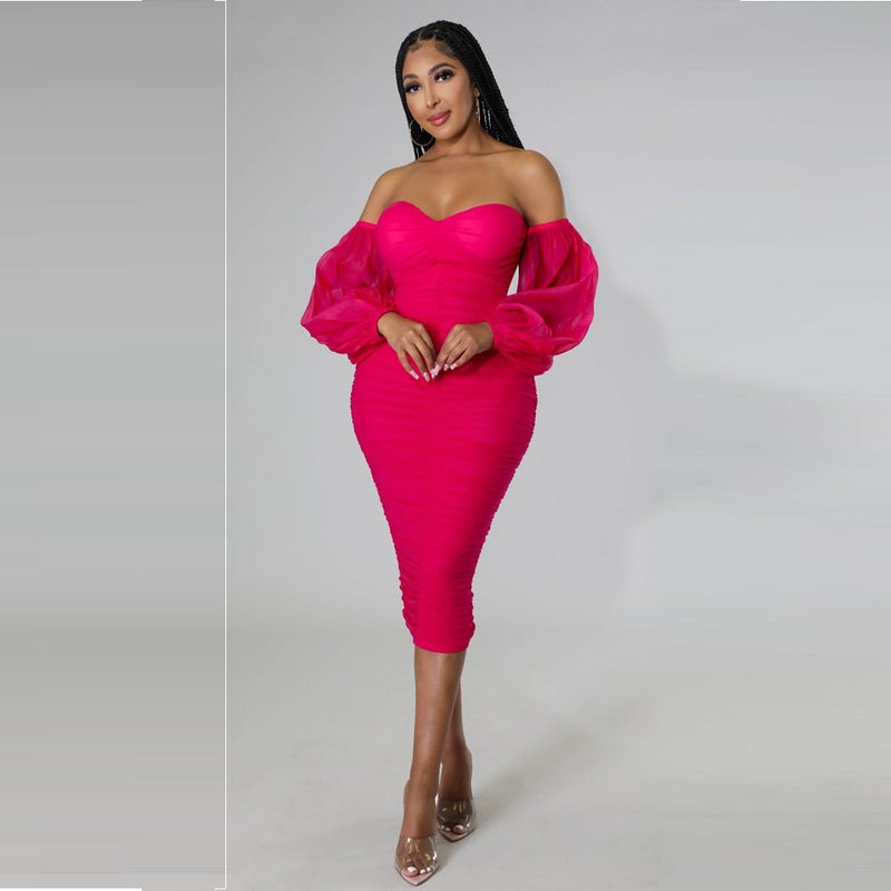 Elegant Off Shoulder Sexy Dress - Elegancemania