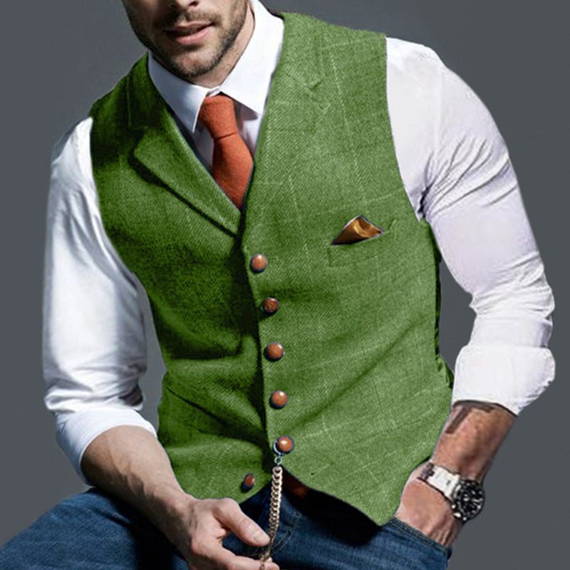 Men's Elegant Plaid Vest - Elegancemania