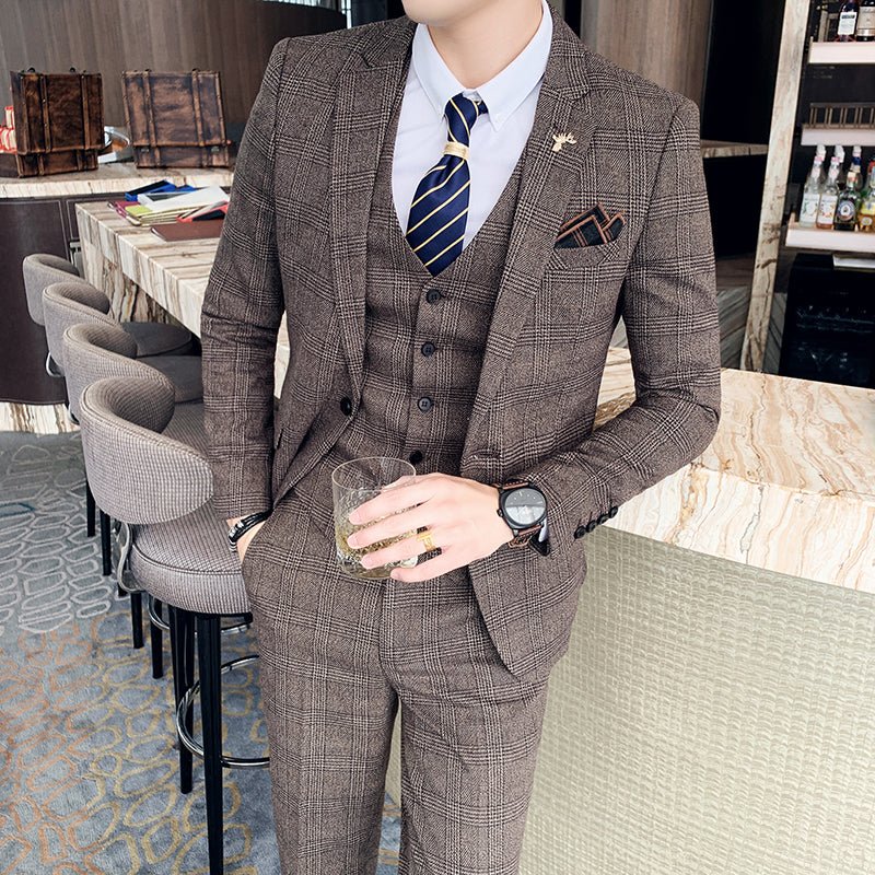 Three-piece Men's Casual Suit - Elegancemania