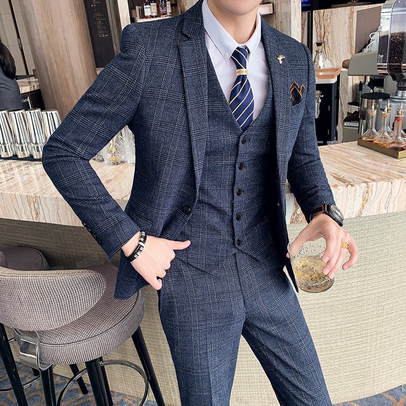 Three-piece Men's Casual Suit - Elegancemania